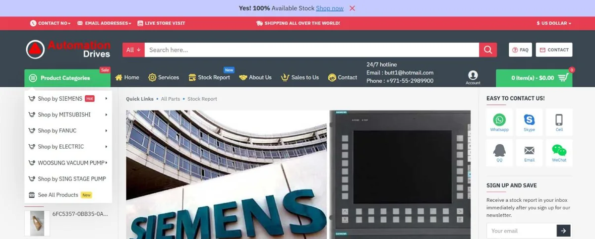 Automation Drives website