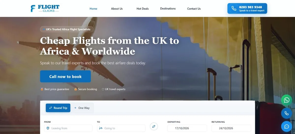 Flight Clicks website