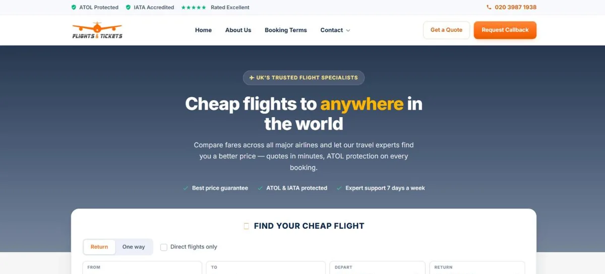 Flights & Tickets website