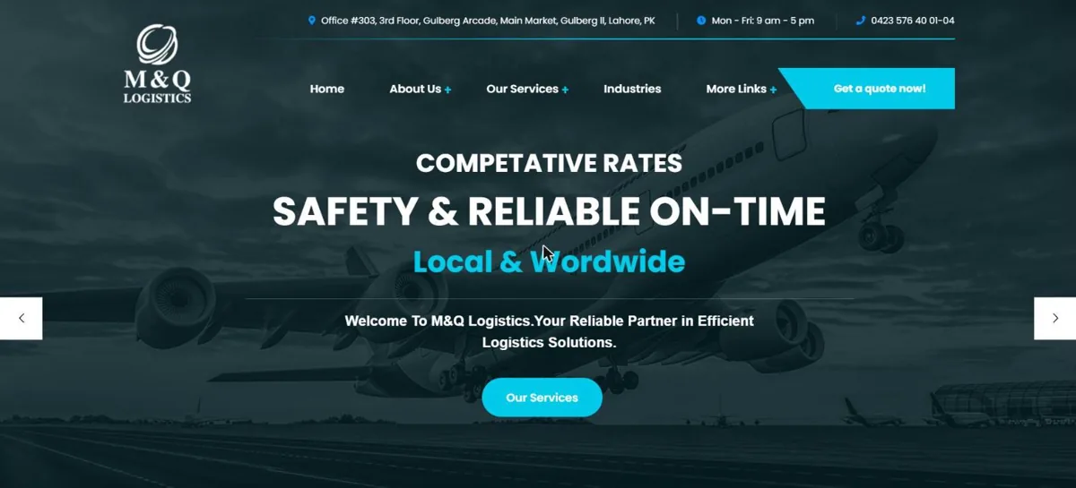 M&Q Logistics website